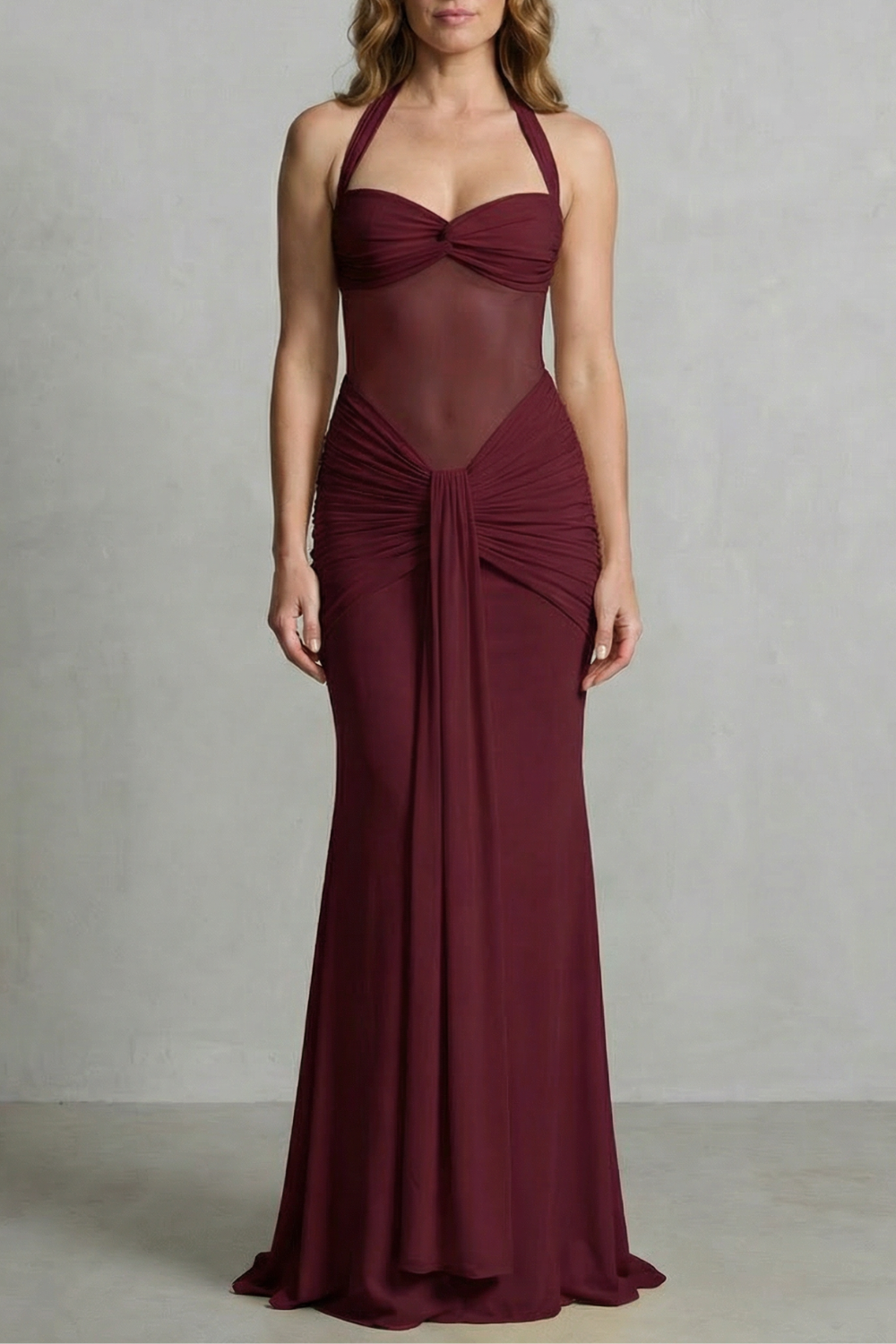 Ginalisse – Draped sculpt elegance – Maxi dress-10755087827287-OLVIA ROSE LONDON