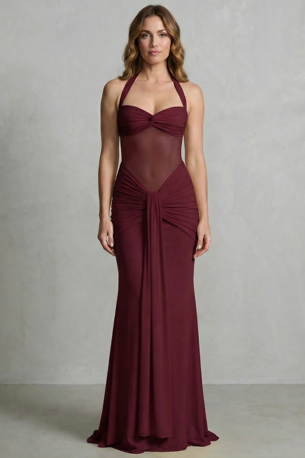 Ginalisse – Draped sculpt elegance – Maxi dress-10755087827287-OLVIA ROSE LONDON