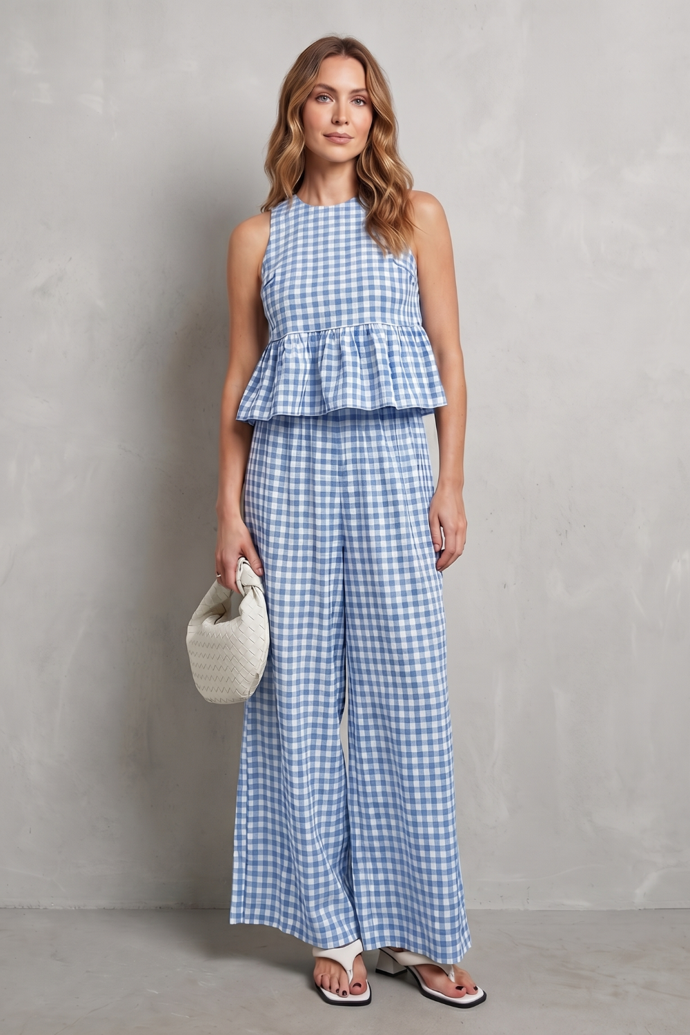 Gingelle – Gingham ruffle ease – Trouser set-10755689185623-OLVIA ROSE LONDON