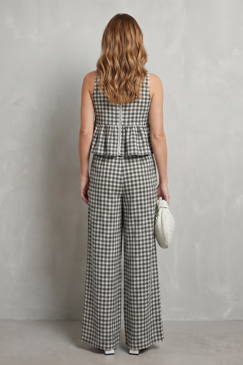 Gingelle – Gingham ruffle ease – Trouser set-10755689185623-OLVIA ROSE LONDON