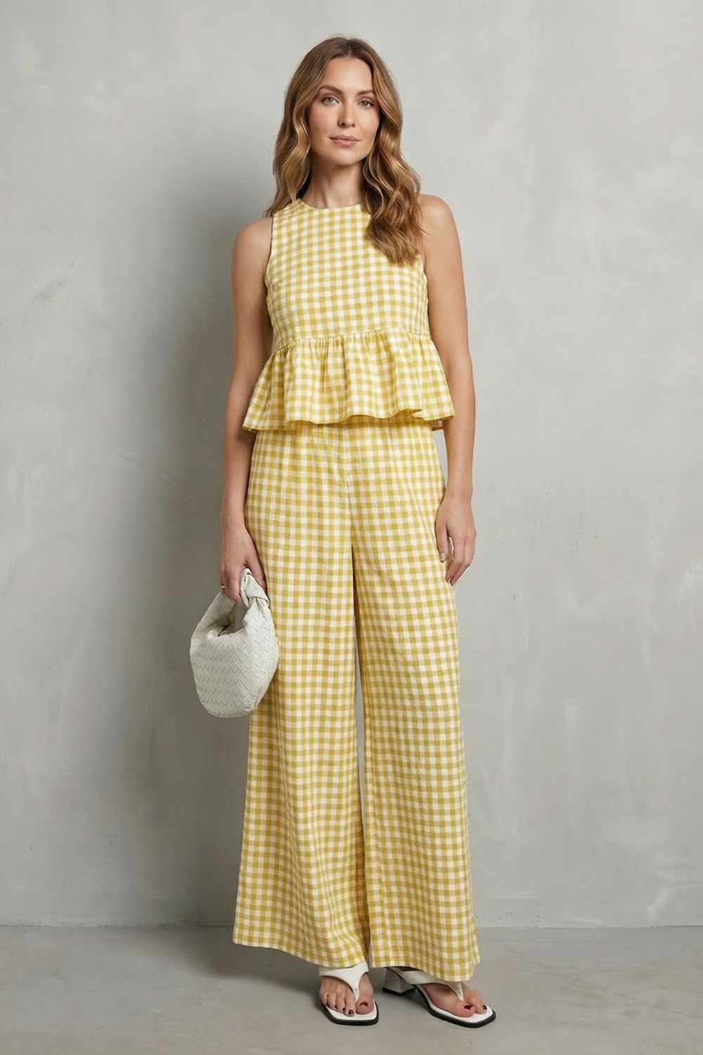 Gingelle – Gingham ruffle ease – Trouser set-10755689185623-OLVIA ROSE LONDON