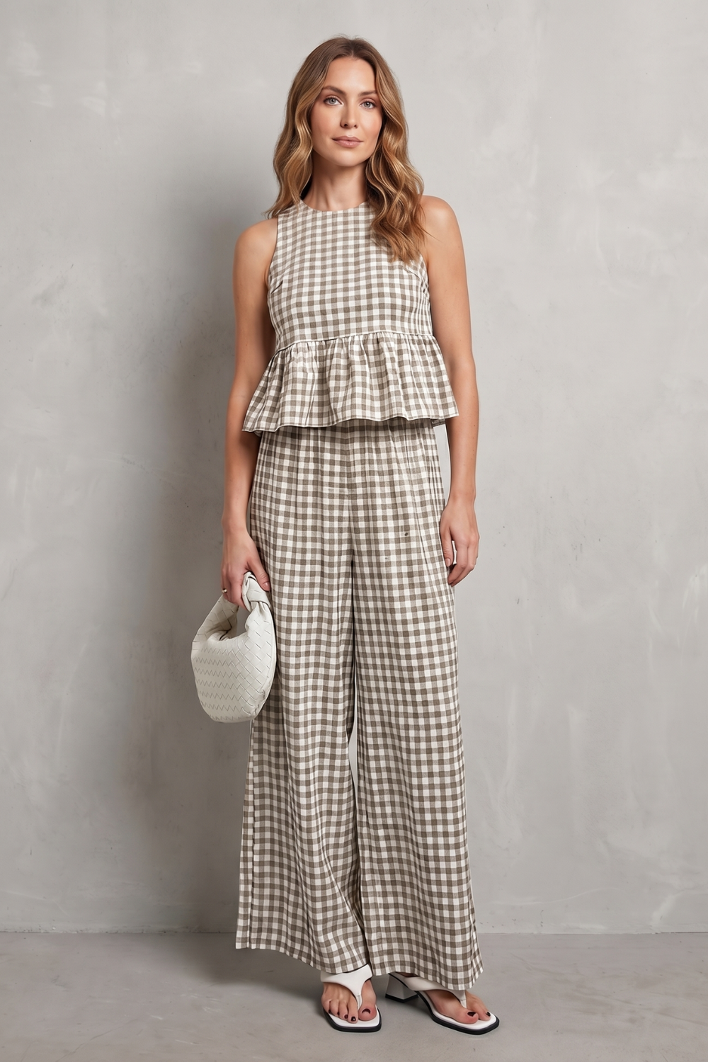 Gingelle – Gingham ruffle ease – Trouser set-10755689185623-OLVIA ROSE LONDON