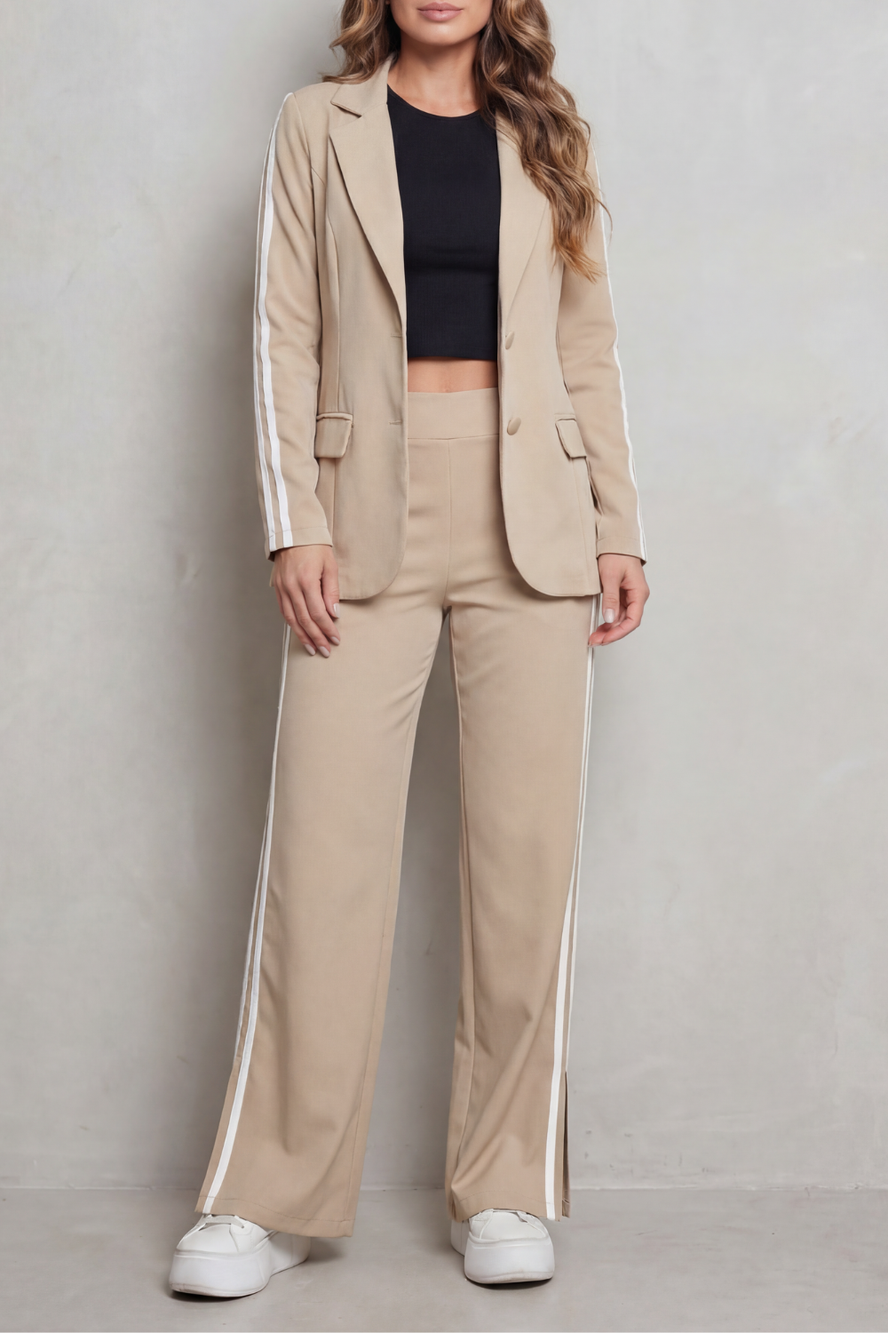 Ishie – Stripe detail – Sporty elegance set-10490768785751-OLVIA ROSE LONDON