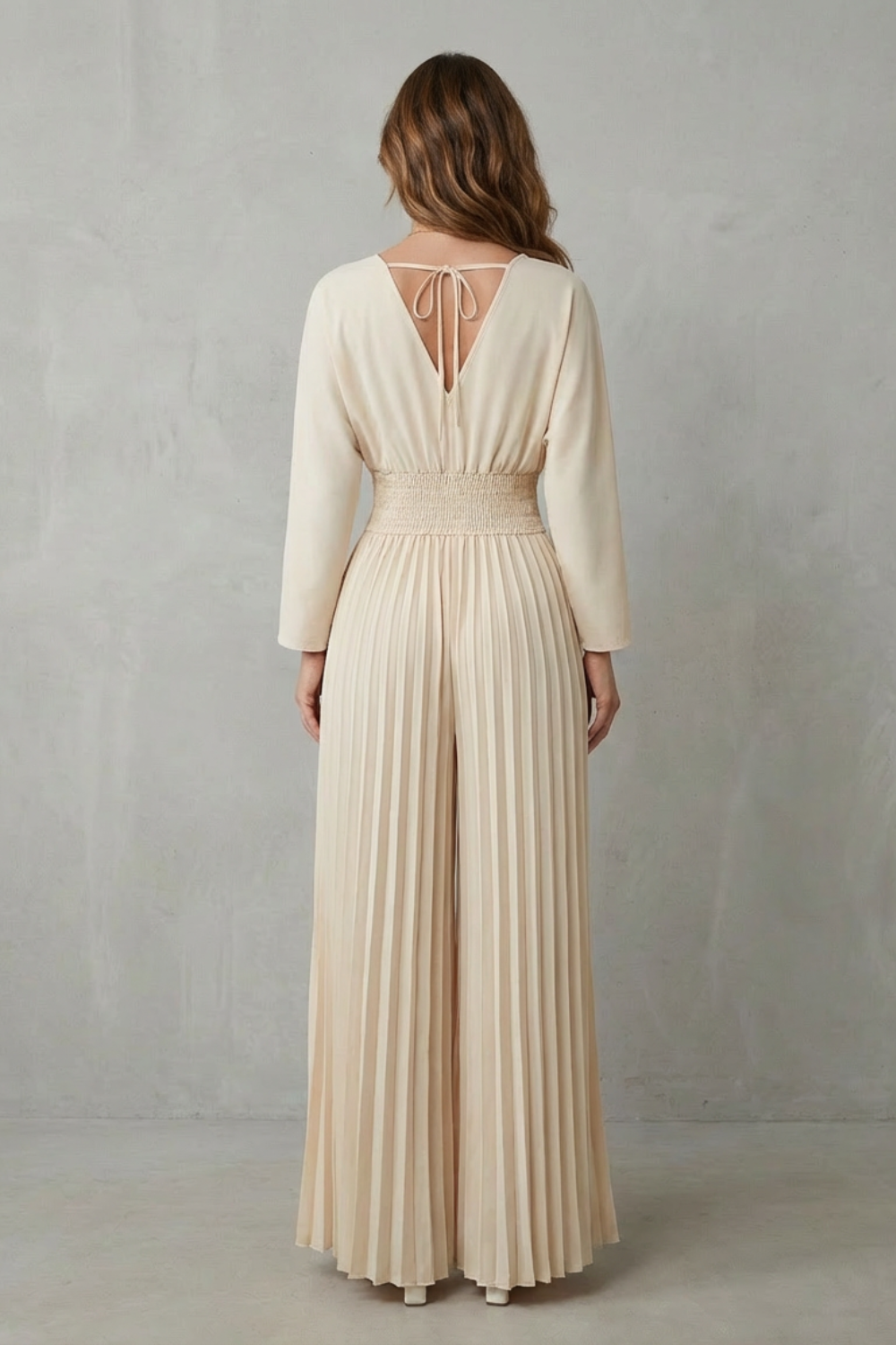 Isla – Pleated Wide-Leg Jumpsuit – Effortless Elegance-10494057972055-OLVIA ROSE LONDON