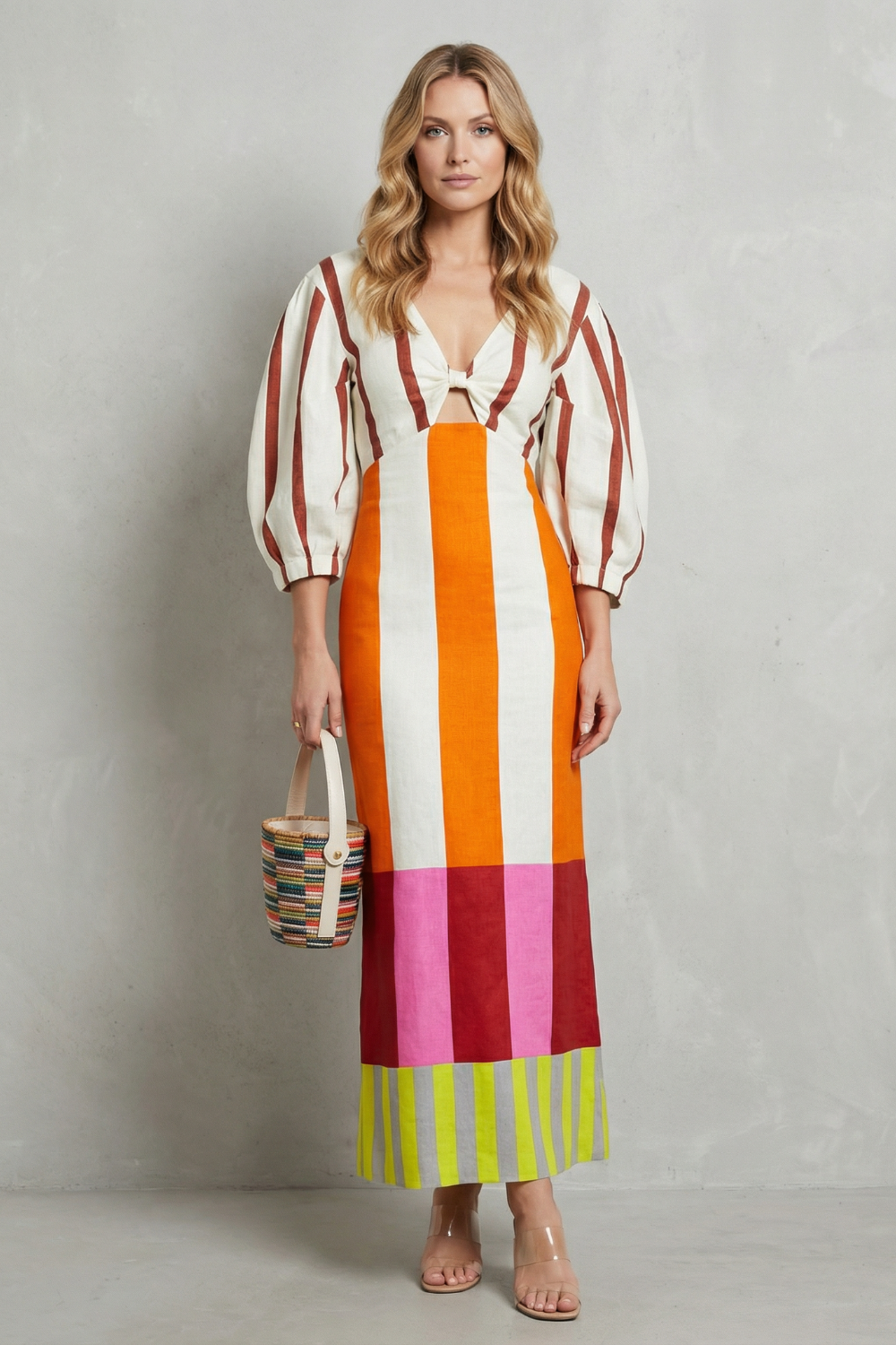 Kayara – Colour block statement – Maxi dress-10747279049047-OLVIA ROSE LONDON