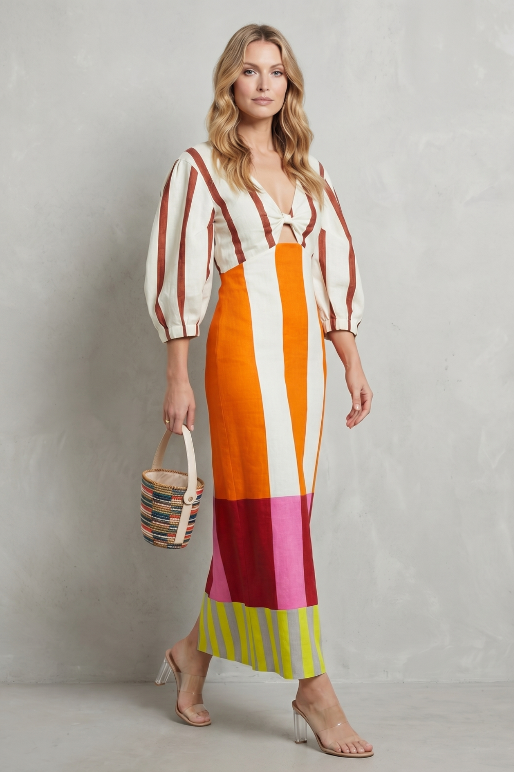 Kayara – Colour block statement – Maxi dress-10747279049047-OLVIA ROSE LONDON