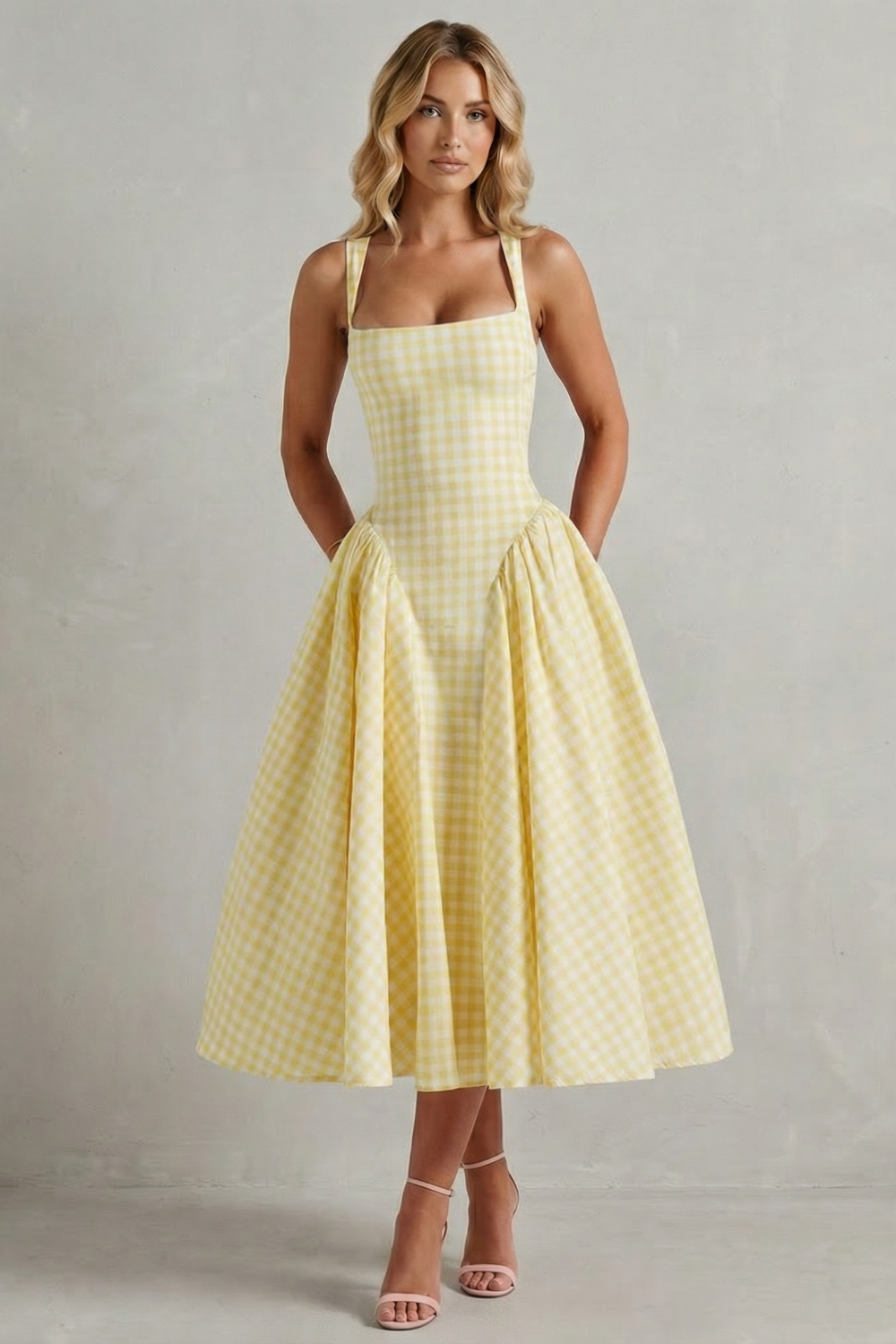 Kaydelle – Gingham summer charm – Midi dress-10747082604887-OLVIA ROSE LONDON