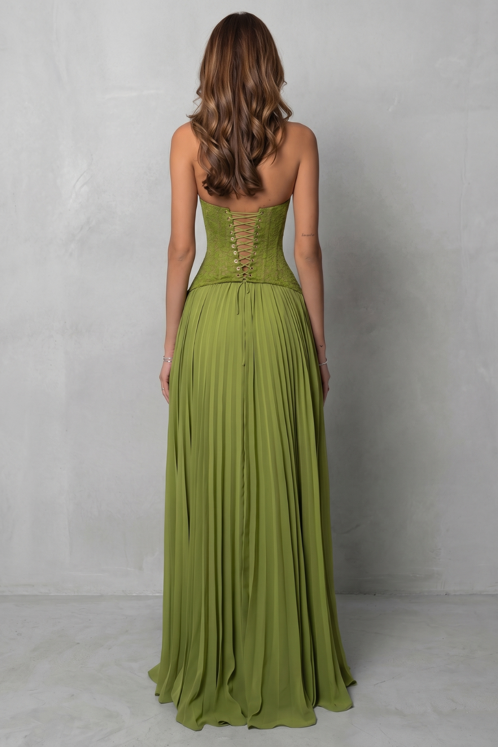 Kenlisse – Corset pleated elegance – Maxi dress-10747265745239-OLVIA ROSE LONDON