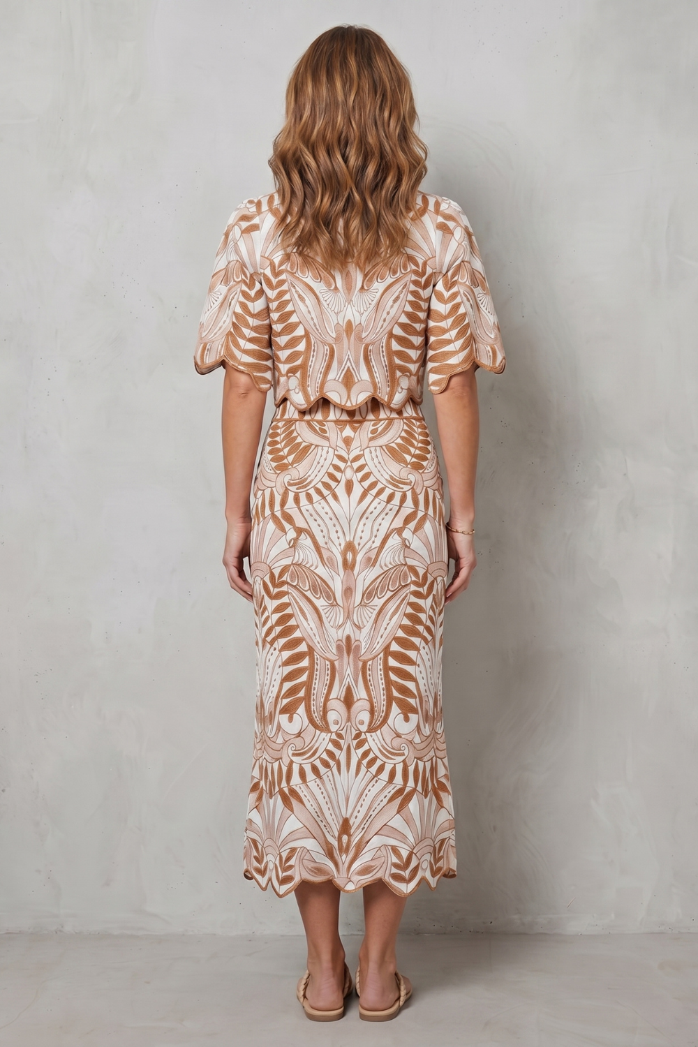 Korréline – Printed linen elegance – Skirt set-10755689218391-OLVIA ROSE LONDON