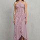 Lavirea – Sculpted pleats – One-shoulder midi dress