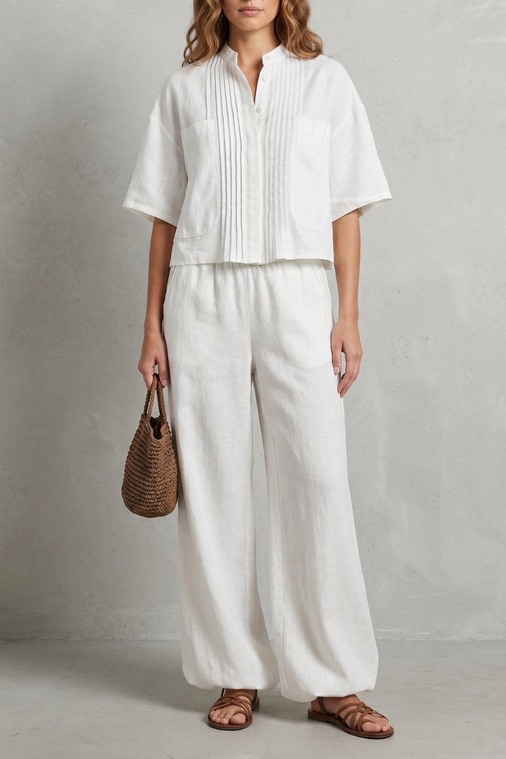 Limeaux – Breezy pleated elegance – Trouser set-10914601435479-OLVIA ROSE LONDON