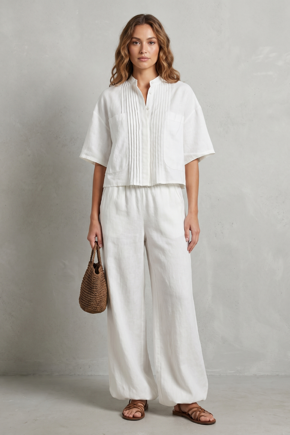 Limeaux – Breezy pleated elegance – Trouser set-10914601435479-OLVIA ROSE LONDON
