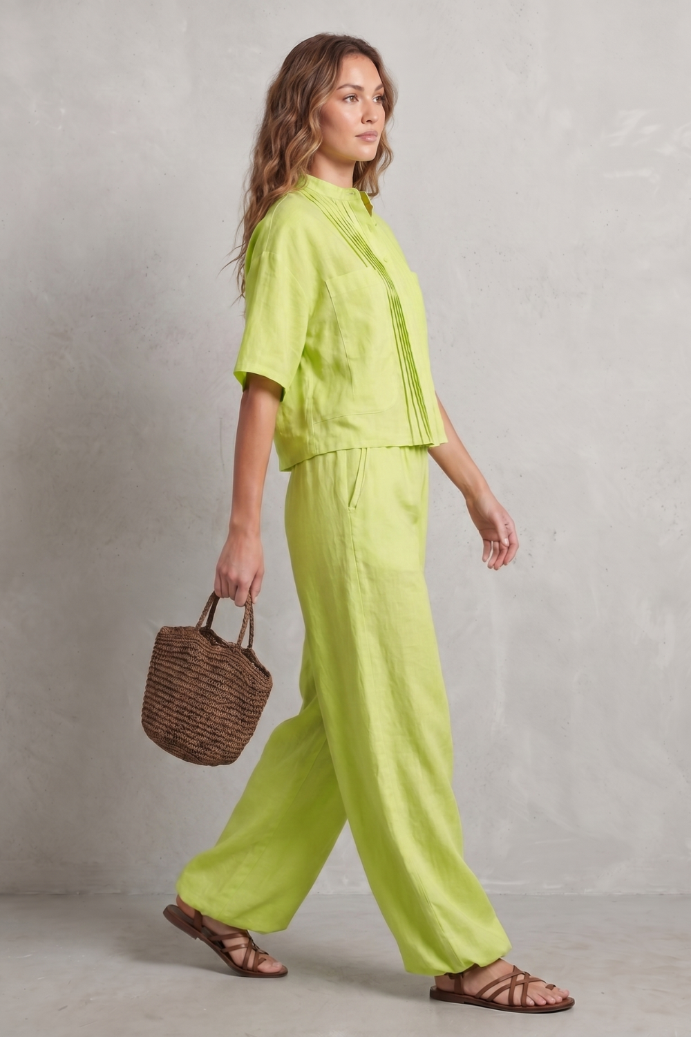Limeaux – Breezy pleated elegance – Trouser set-10914601435479-OLVIA ROSE LONDON