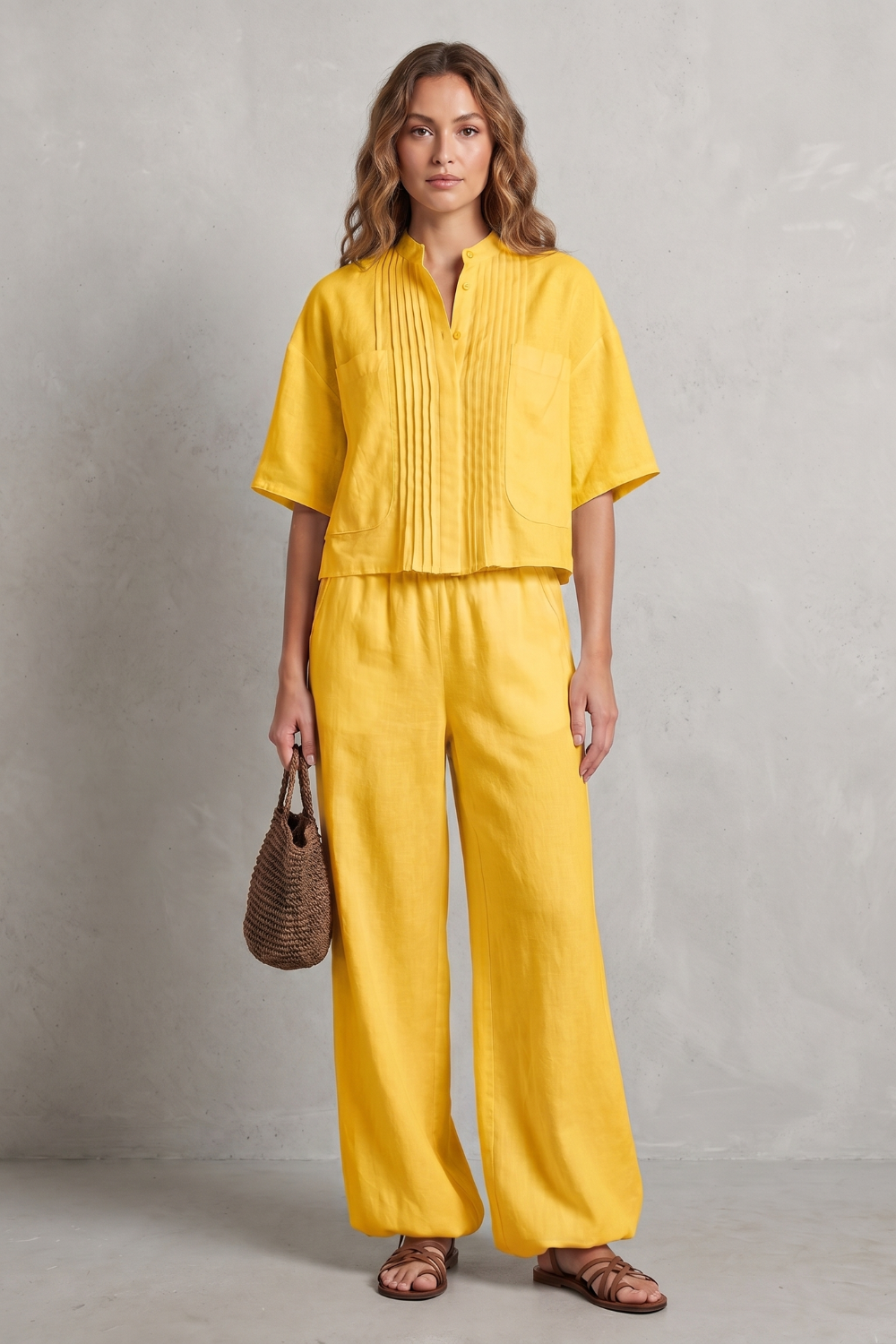 Limeaux – Breezy pleated elegance – Trouser set-10914601435479-OLVIA ROSE LONDON