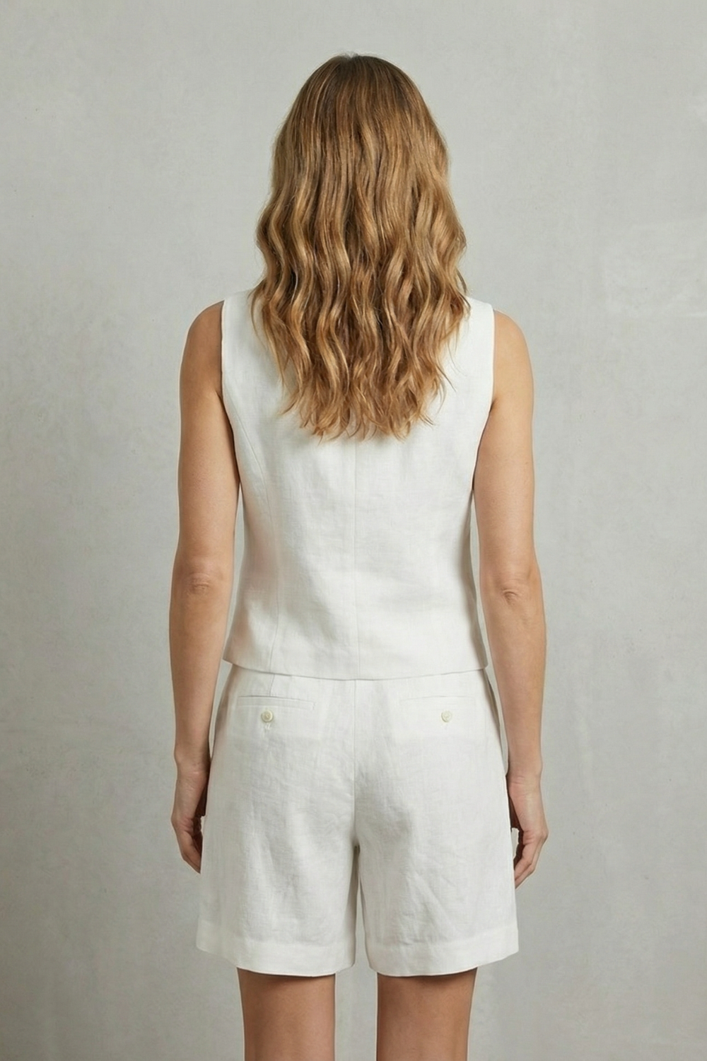 Linévora – Tailored summer ease – Vest and short set-10642278678871-OLVIA ROSE LONDON