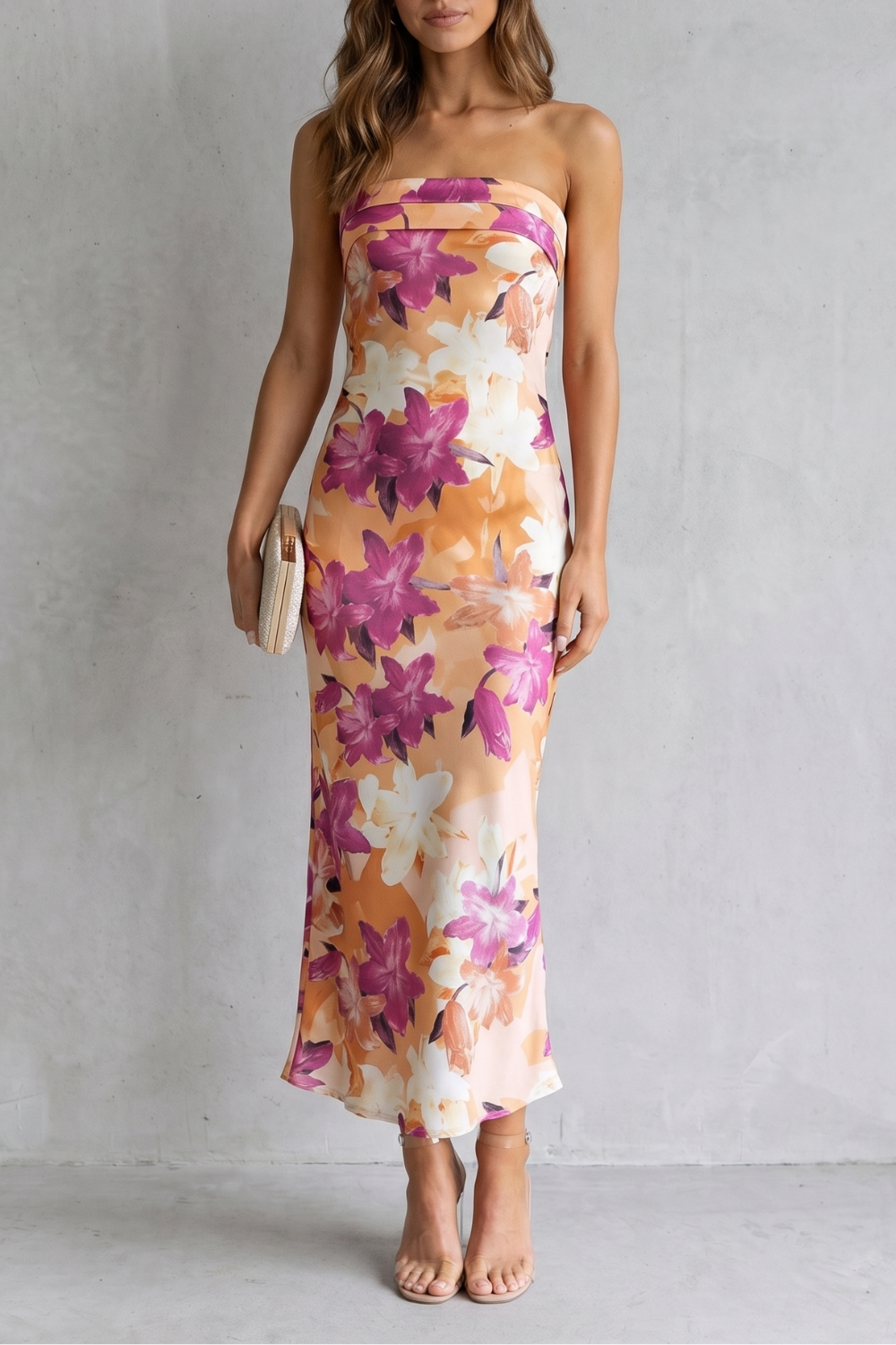 Linneva – Strapless floral elegance – Maxi dress-10747266203991-OLVIA ROSE LONDON