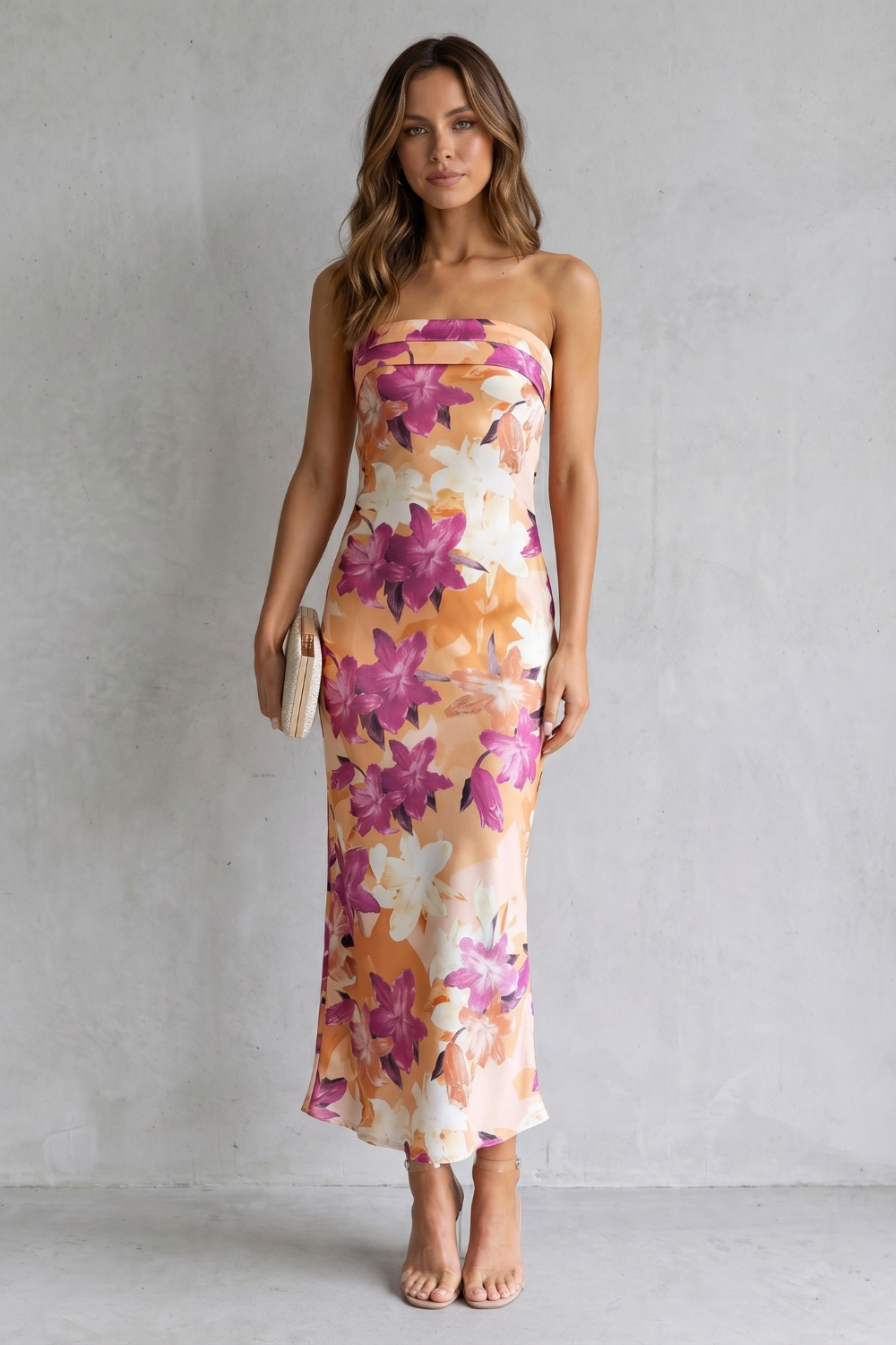Linneva – Strapless floral elegance – Maxi dress-10747266203991-OLVIA ROSE LONDON