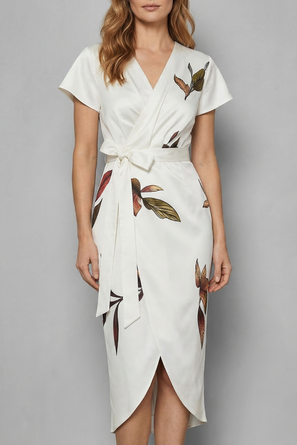 Lioravelle – Effortless wrap silhouette – Midi dress-10619263451479-OLVIA ROSE LONDON