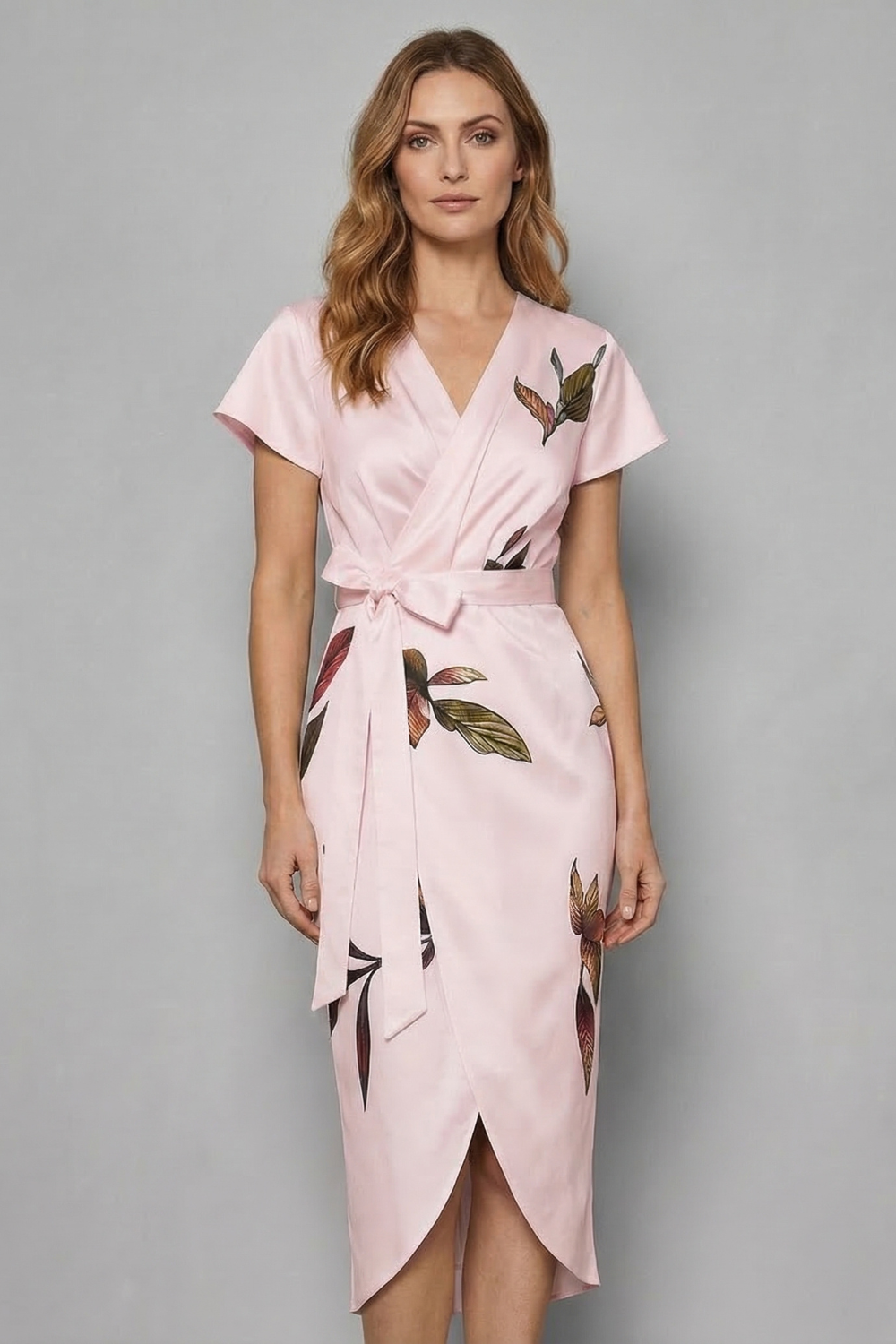 Lioravelle – Effortless wrap silhouette – Midi dress-10619263451479-OLVIA ROSE LONDON