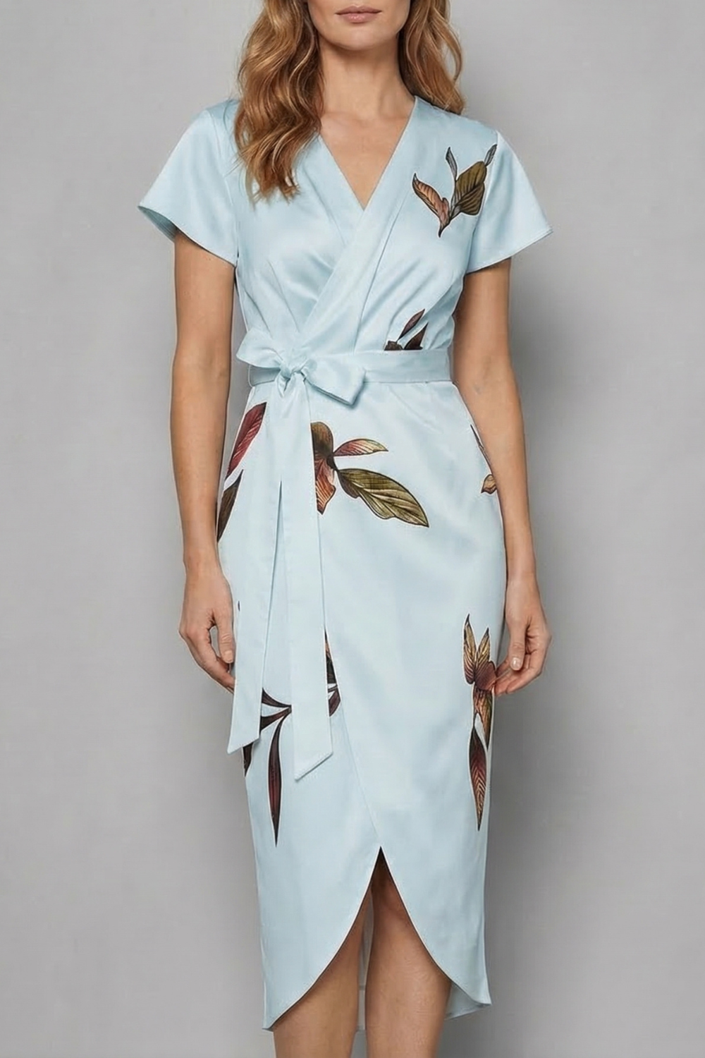 Lioravelle – Effortless wrap silhouette – Midi dress-10619263451479-OLVIA ROSE LONDON