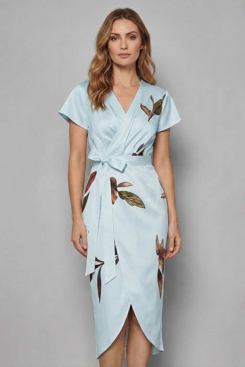 Lioravelle – Effortless wrap silhouette – Midi dress-10619263451479-OLVIA ROSE LONDON