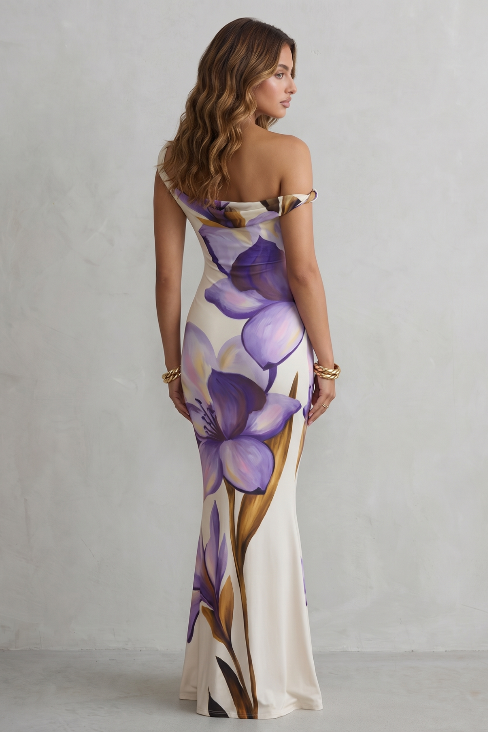 Liravelle – Off-shoulder floral allure – Maxi dress-10755314188631-OLVIA ROSE LONDON