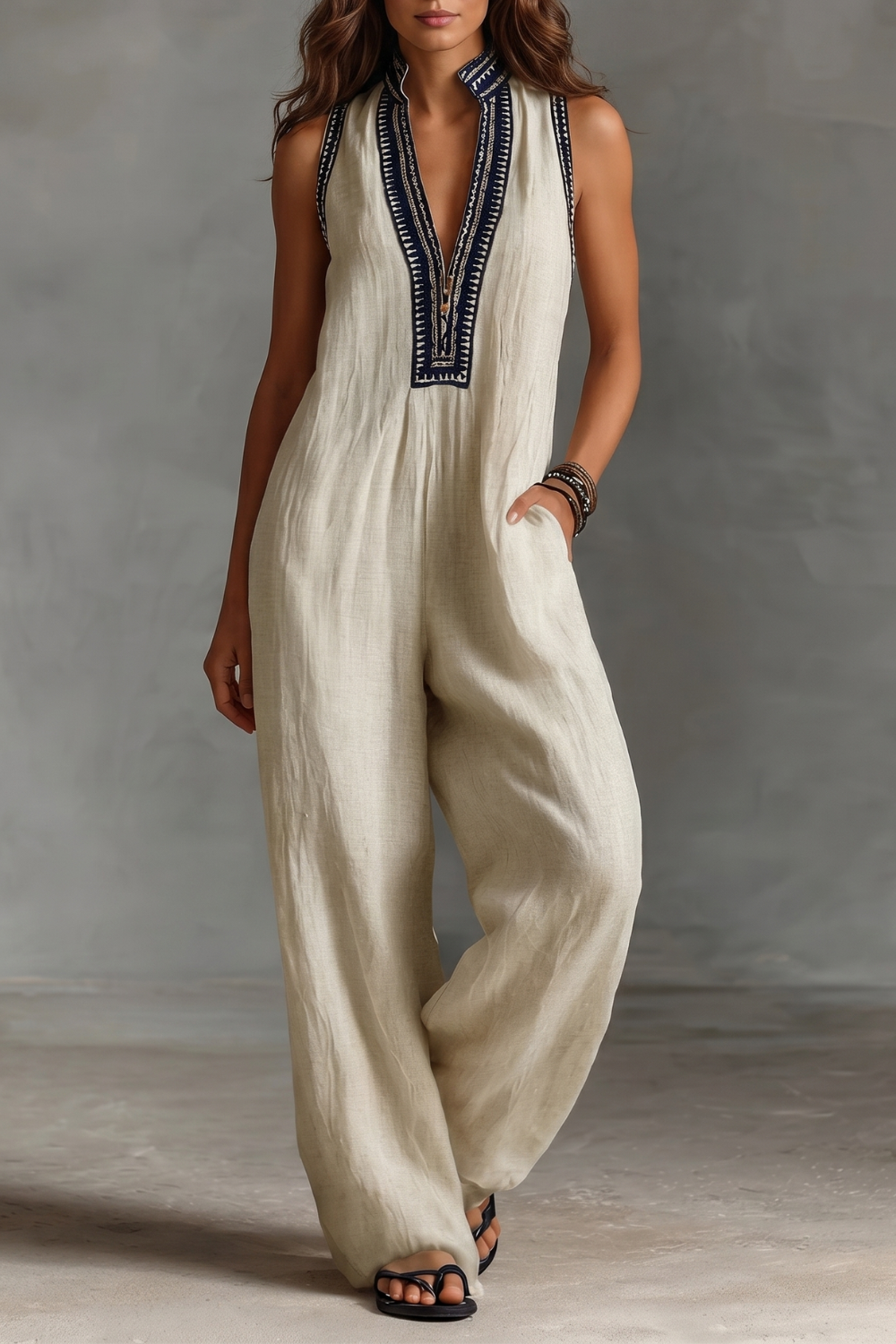 Lorienna – Embroidered bohemian elegance – Jumpsuit-10914650947927-OLVIA ROSE LONDON