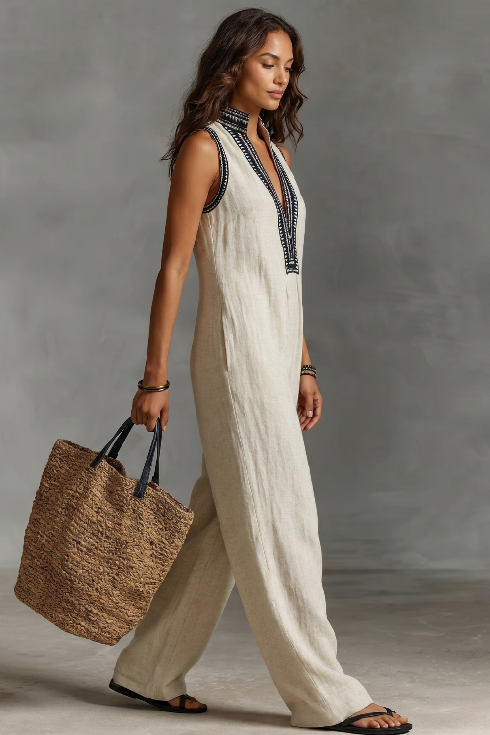 Lorienna – Embroidered bohemian elegance – Jumpsuit-10914650947927-OLVIA ROSE LONDON