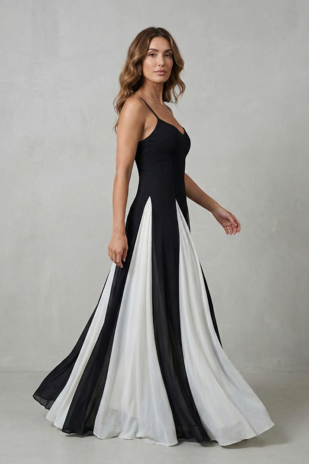 Lovie – Modern contrast – Women’s Elegant Maxi Dress-10598830670167-OLVIA ROSE LONDON
