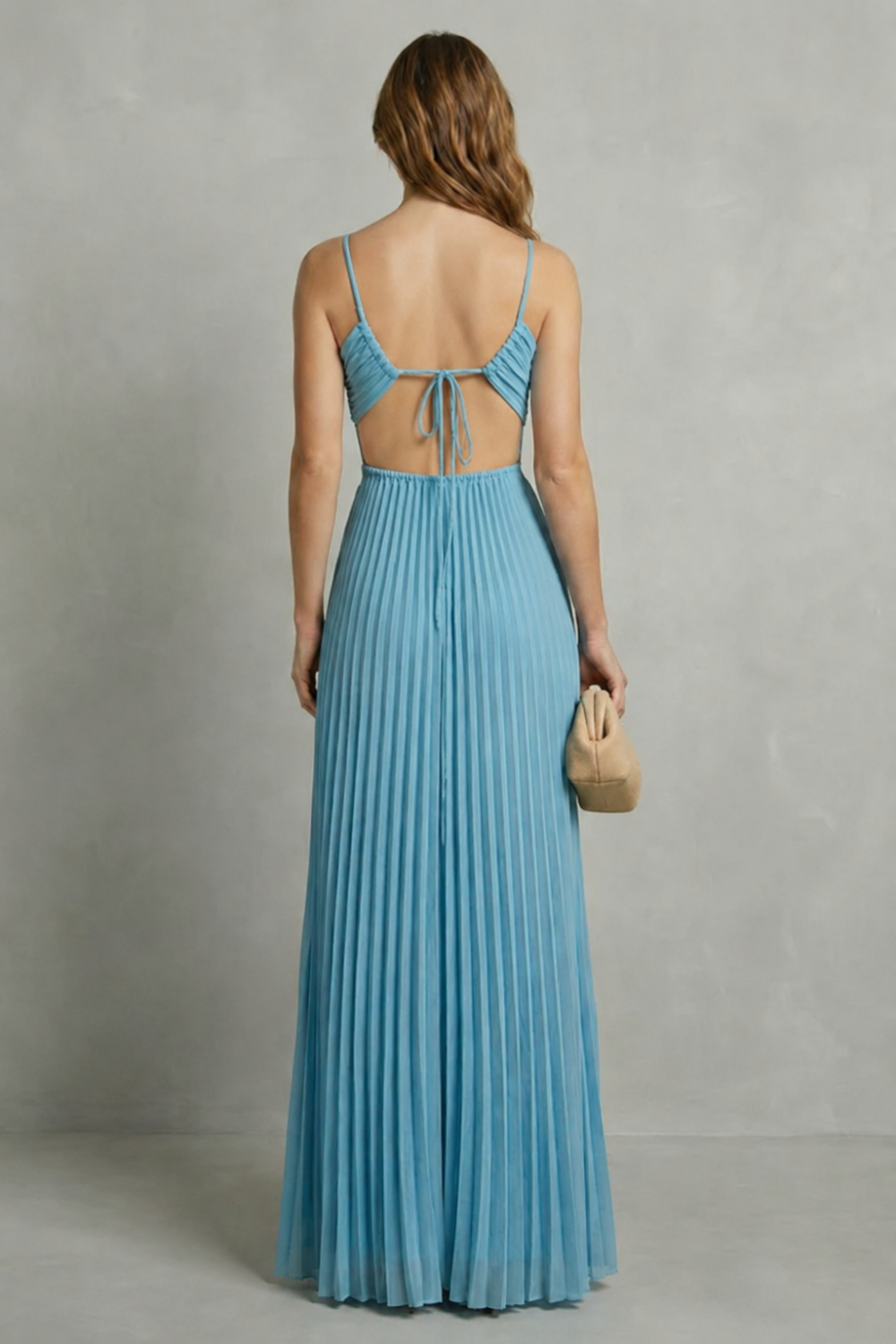Luellara – Pleated halter elegance – Maxi dress-10747081294167-OLVIA ROSE LONDON