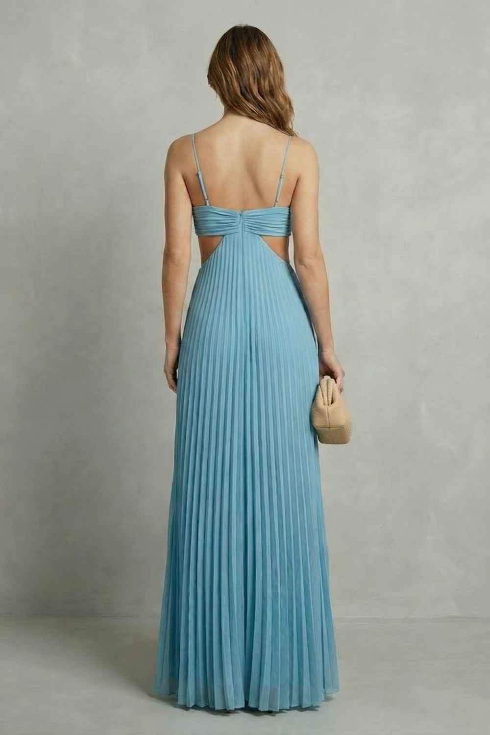 Luellara – Pleated halter elegance – Maxi dress-10747081294167-OLVIA ROSE LONDON