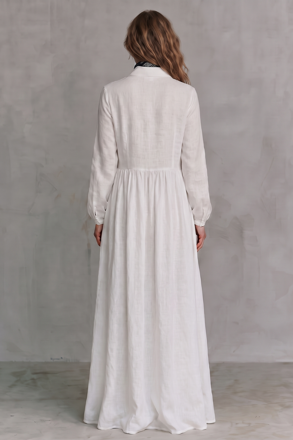 Lunarelle – Timeless minimalism – Mao collar maxi dress-10619263287639-OLVIA ROSE LONDON