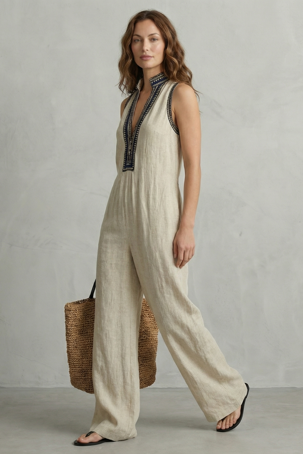 Lunaria – Minimalist zip stand collar – Jumpsuit-10644026163543-OLVIA ROSE LONDON