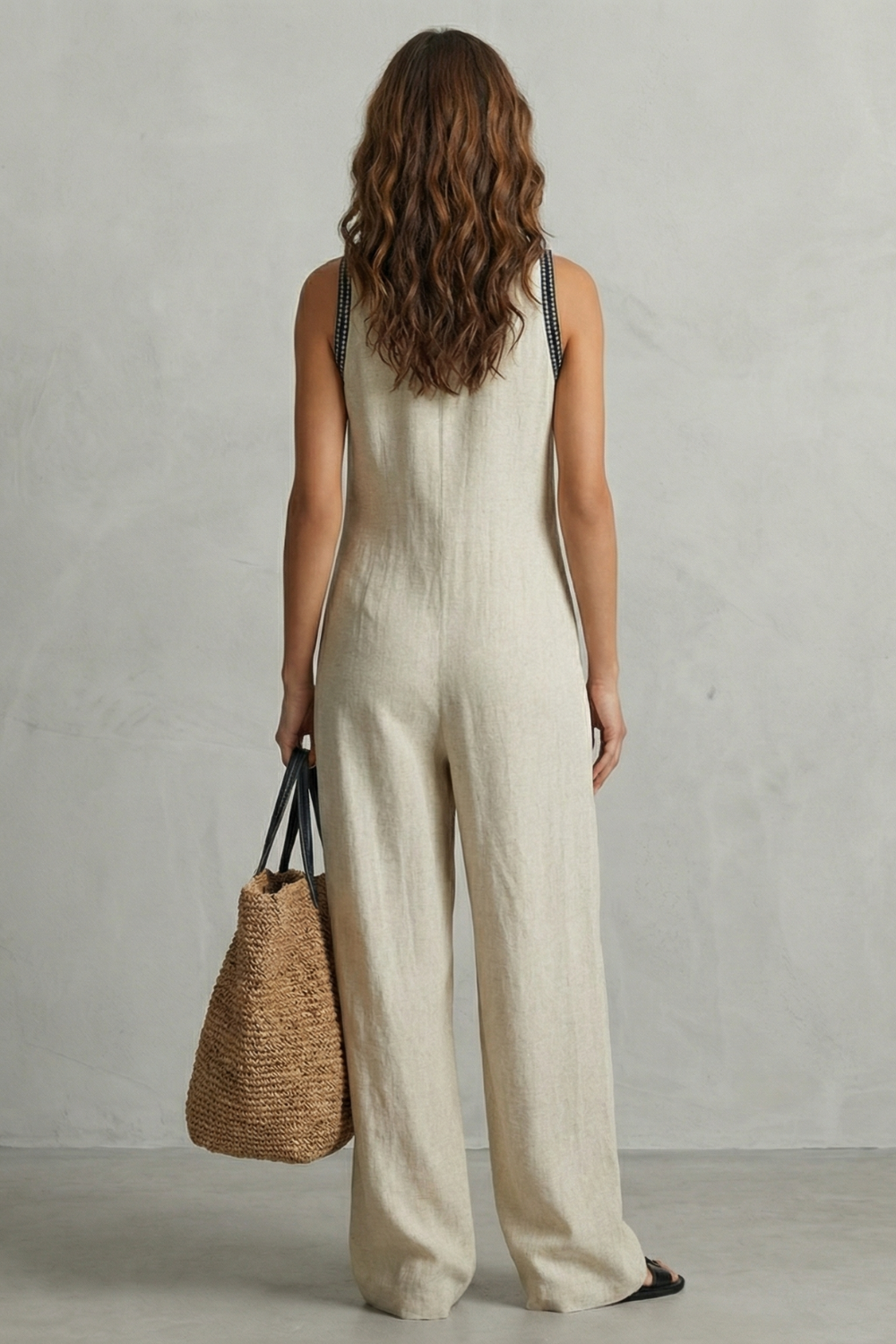 Lunaria – Minimalist zip stand collar – Jumpsuit-10644026163543-OLVIA ROSE LONDON