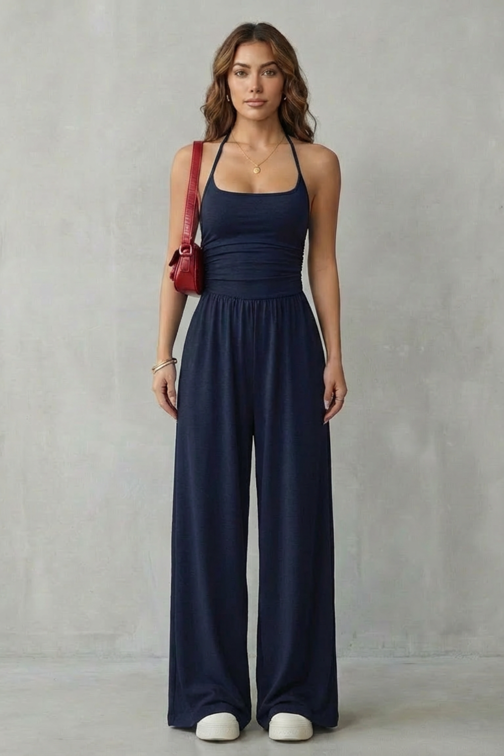 Lunarra – Double strap fit – Wide-leg jumpsuit-10510237008215-OLVIA ROSE LONDON