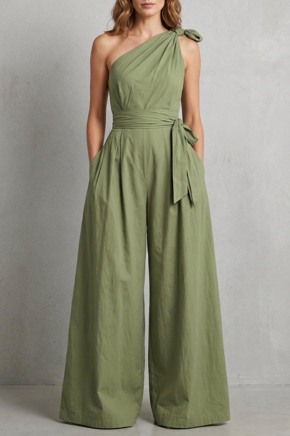 Lunéa – Graceful draped silhouette – One-shoulder jumpsuit-10911111577943-OLVIA ROSE LONDON