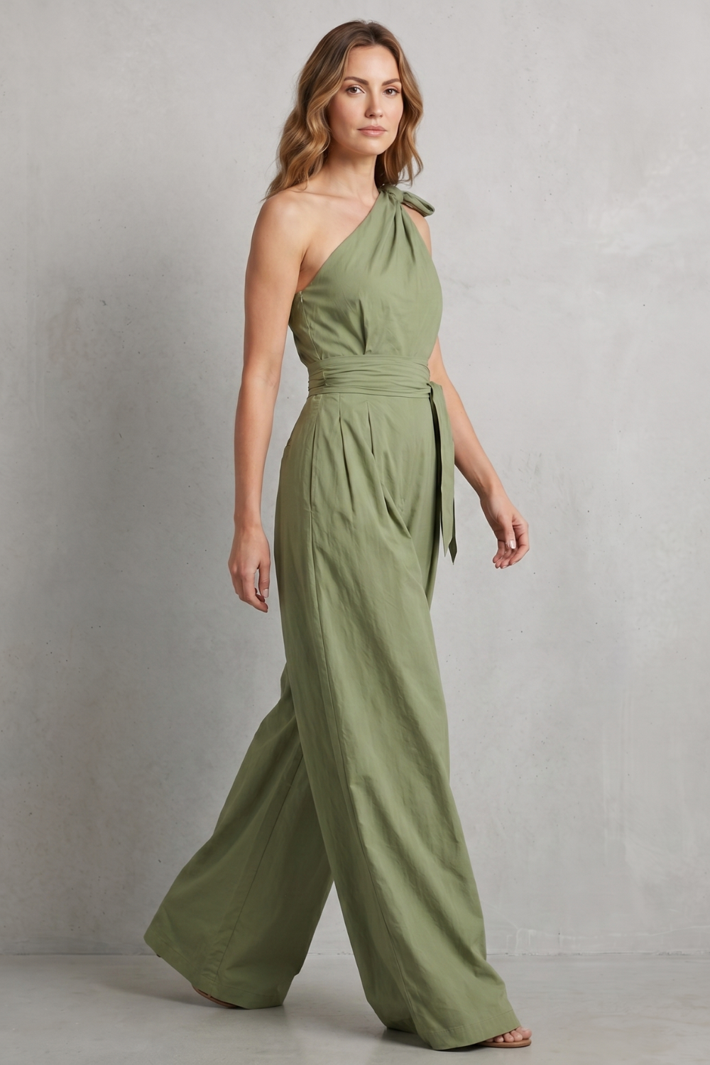 Lunéa – Graceful draped silhouette – One-shoulder jumpsuit-10911111577943-OLVIA ROSE LONDON