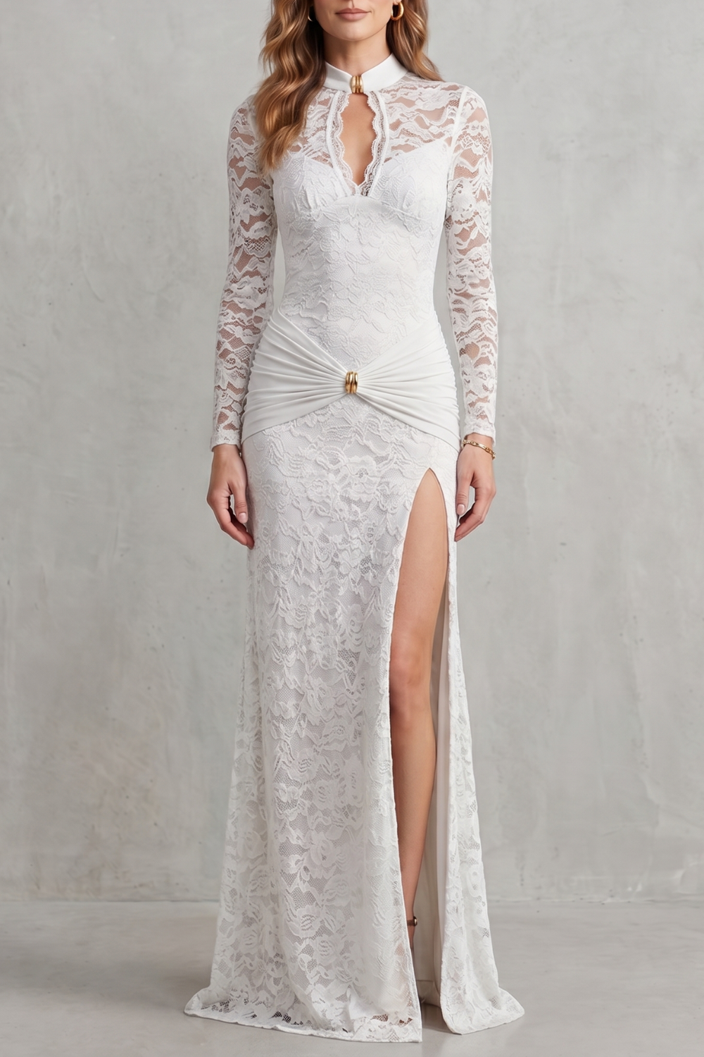 Lunéa – Lace cut-out allure – Maxi dress
