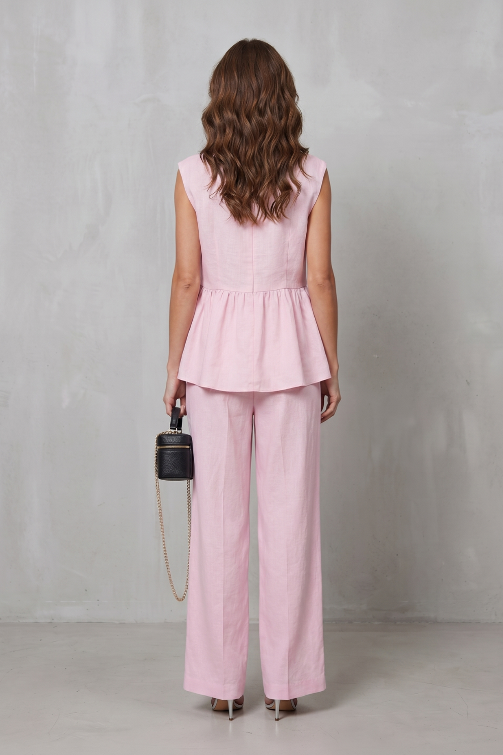 Lunessa – Soft peplum elegance – Two-piece trouser set-10911790203223-OLVIA ROSE LONDON