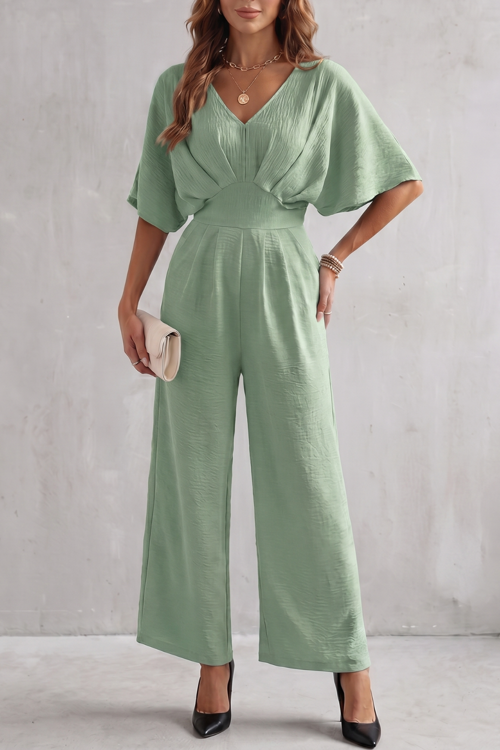 Lunévia – Elegant batwing silhouette – Jumpsuit-10924863029591-OLVIA ROSE LONDON