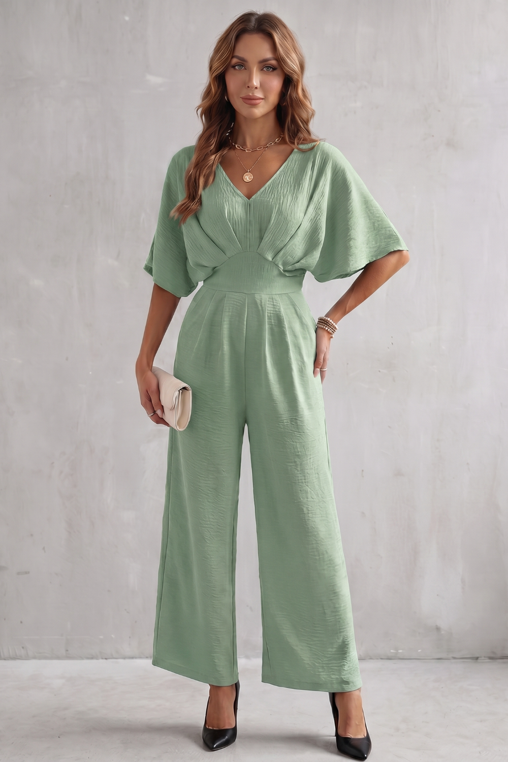 Lunévia – Elegant batwing silhouette – Jumpsuit-10924863029591-OLVIA ROSE LONDON