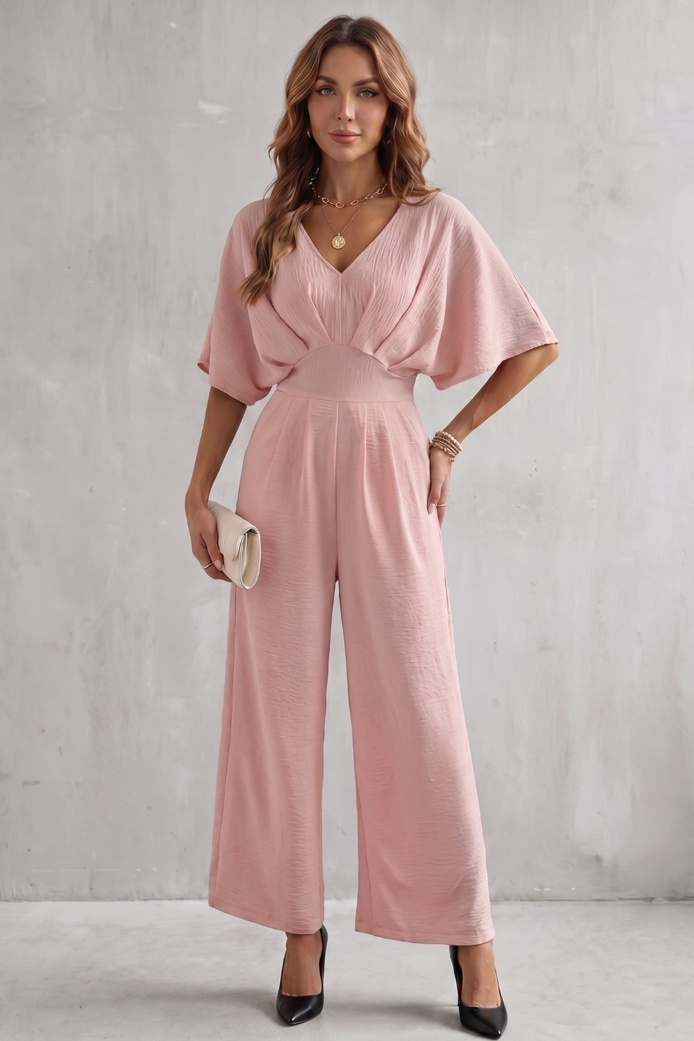 Lunévia – Elegant batwing silhouette – Jumpsuit-10924863029591-OLVIA ROSE LONDON