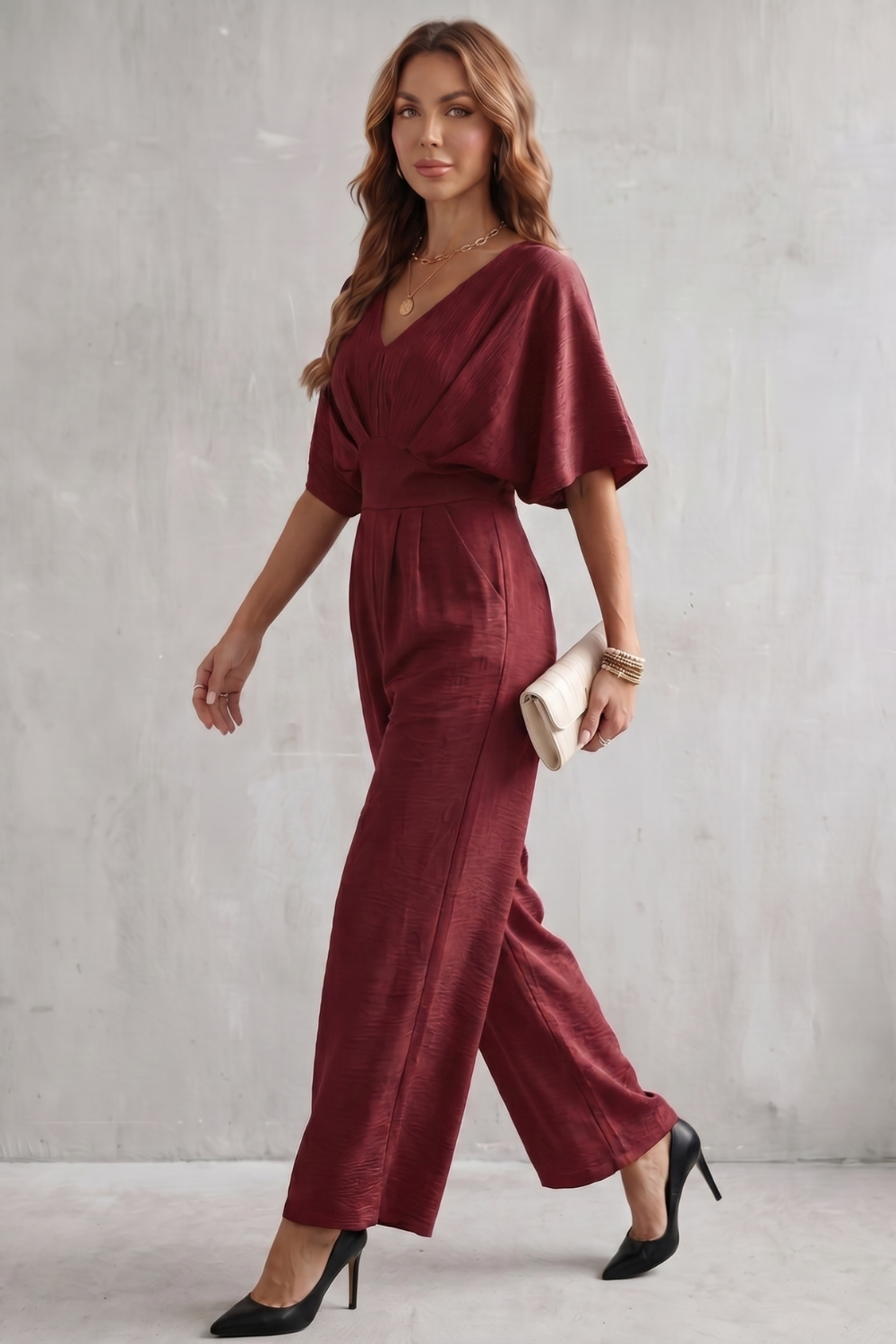 Lunévia – Elegant batwing silhouette – Jumpsuit-10924863029591-OLVIA ROSE LONDON