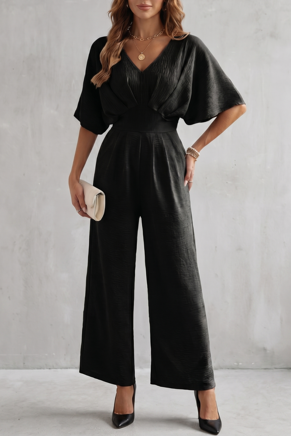 Lunévia – Elegant batwing silhouette – Jumpsuit-10924863029591-OLVIA ROSE LONDON