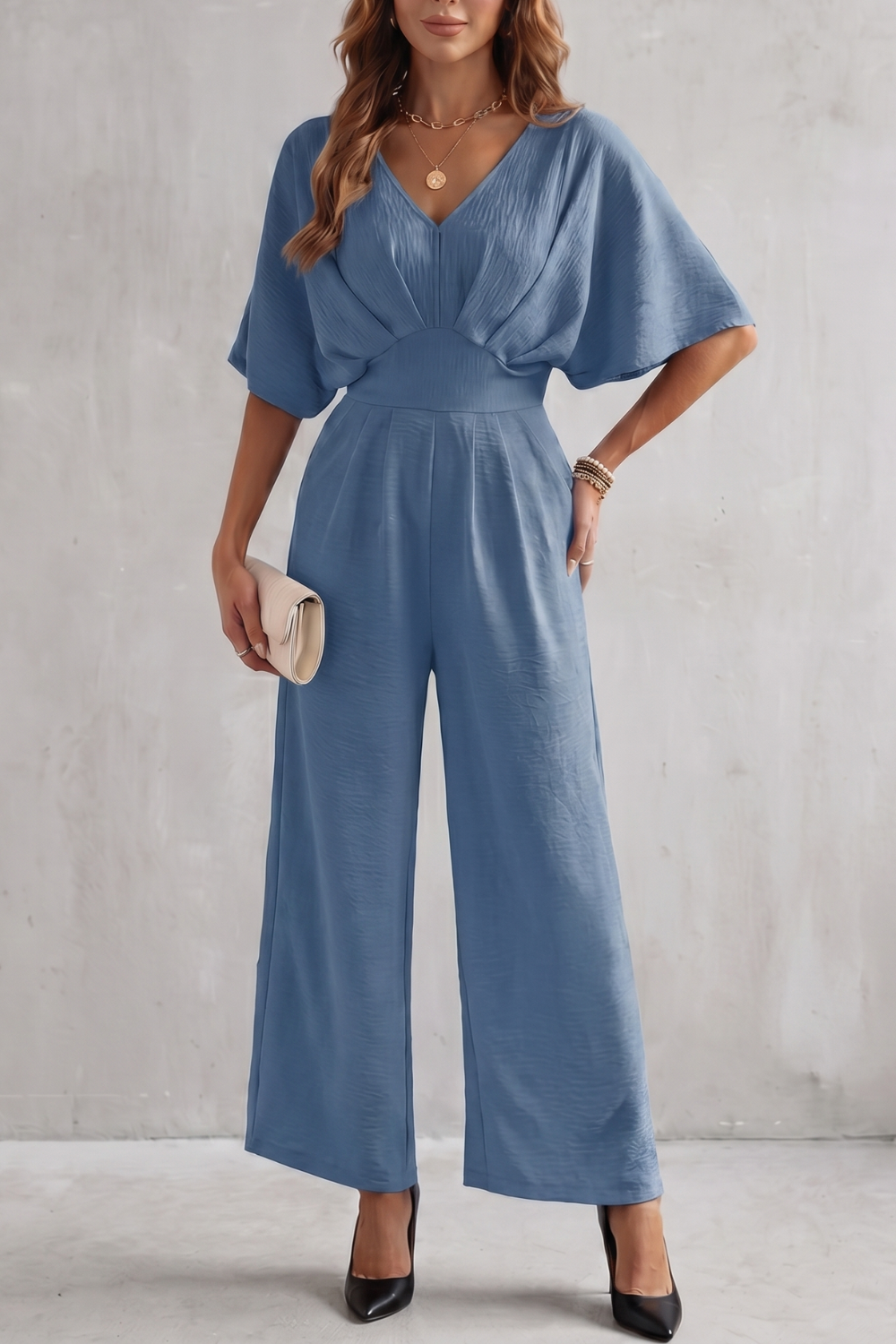 Lunévia – Elegant batwing silhouette – Jumpsuit-10924863029591-OLVIA ROSE LONDON