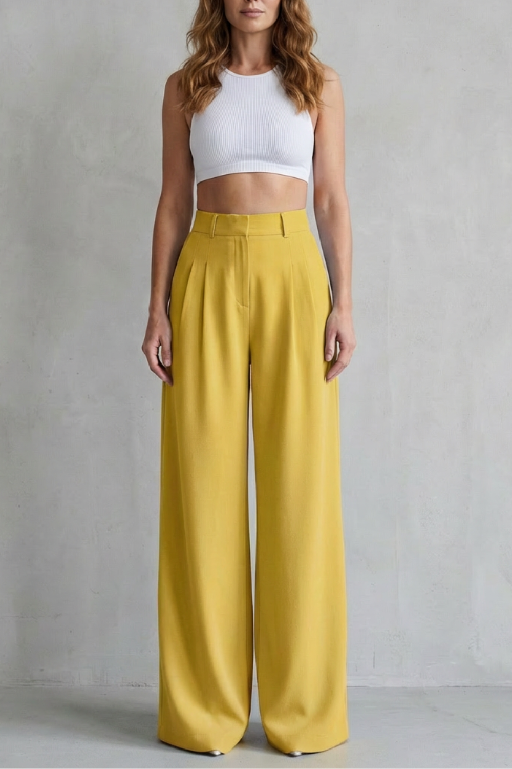 Lunévia – Flowing drape – Wide-leg tailored trousers-10507975622999-OLVIA ROSE LONDON