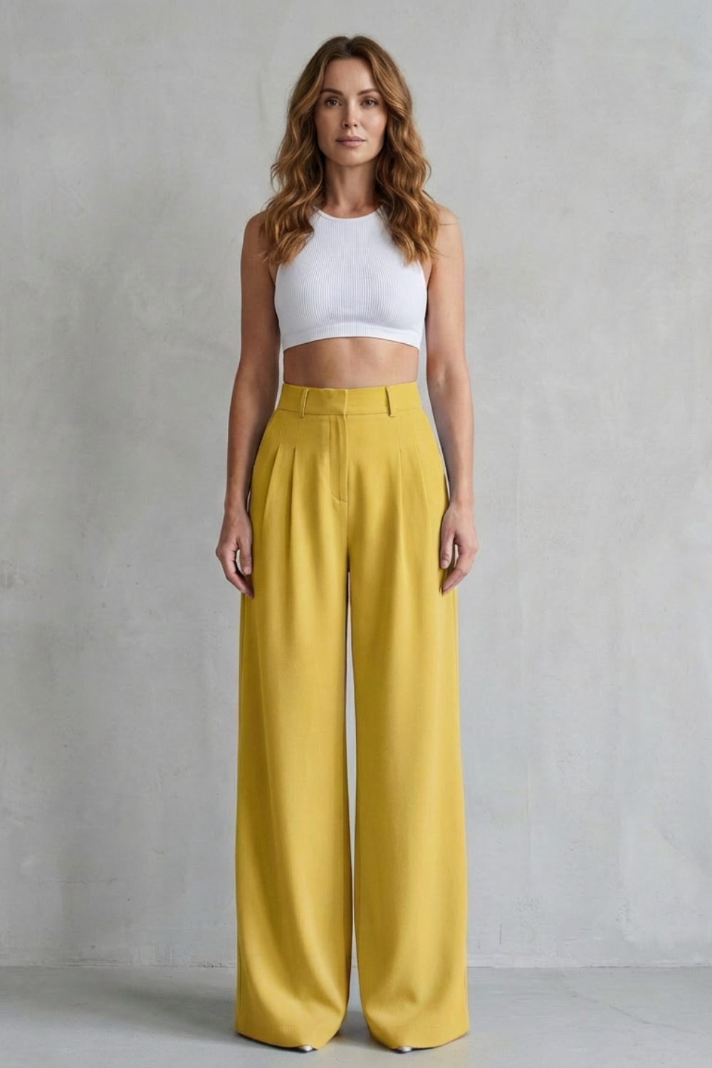 Lunévia – Flowing drape – Wide-leg tailored trousers-10507975622999-OLVIA ROSE LONDON