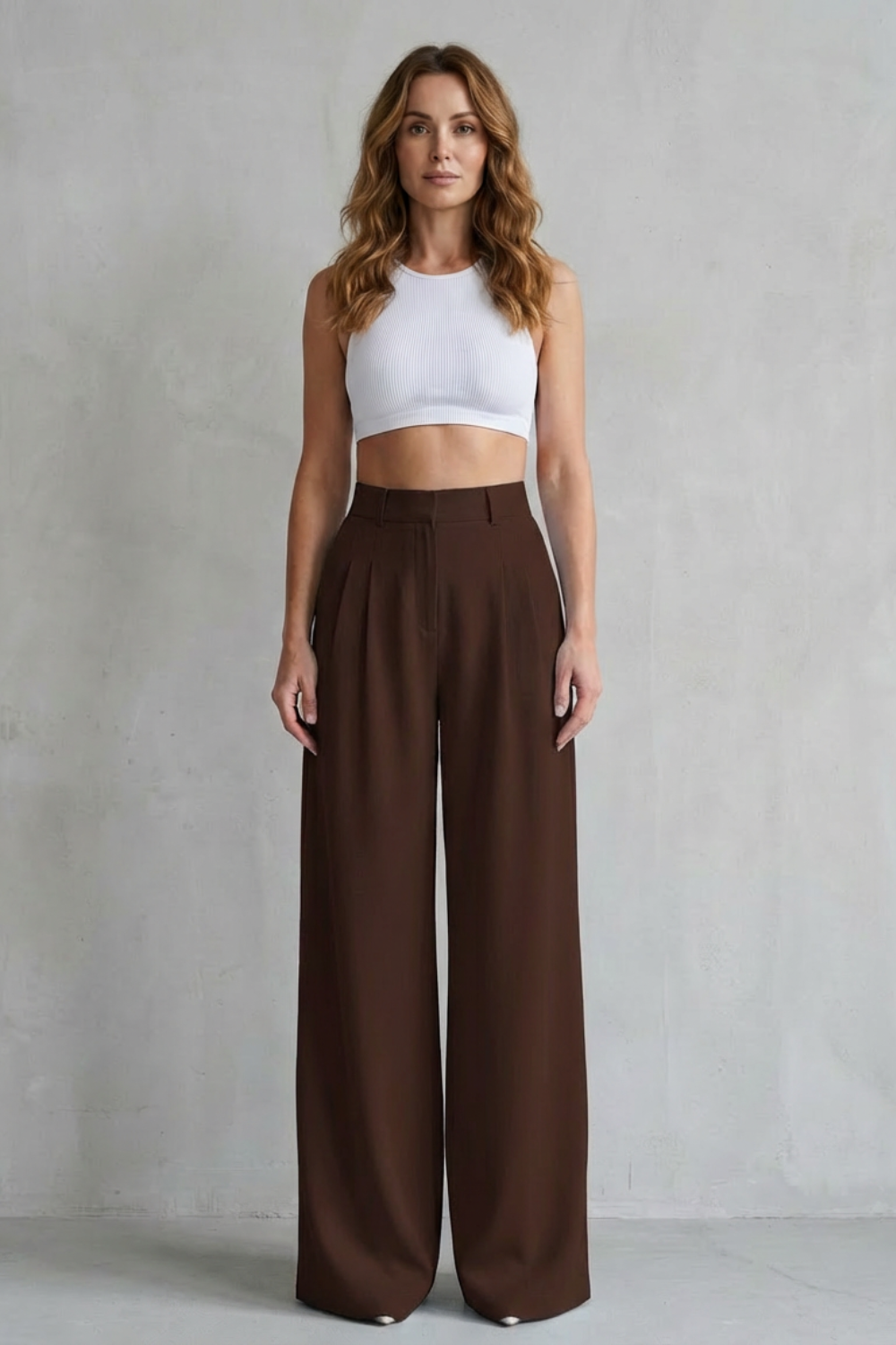 Lunévia – Flowing drape – Wide-leg tailored trousers-10507975622999-OLVIA ROSE LONDON