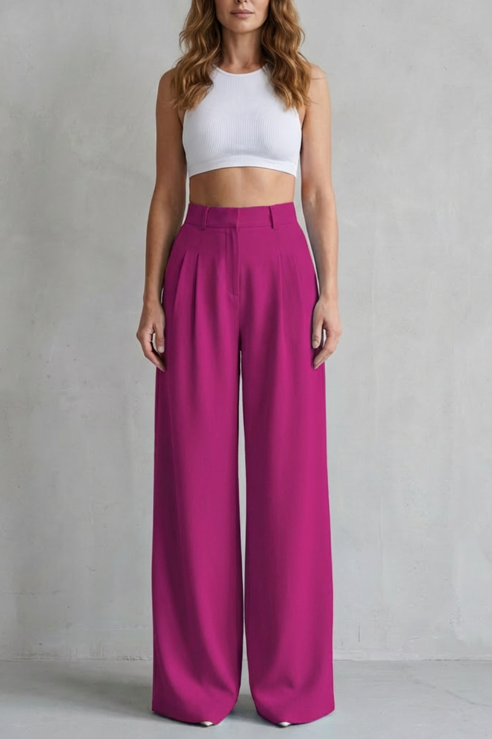 Lunévia – Flowing drape – Wide-leg tailored trousers-10507975622999-OLVIA ROSE LONDON