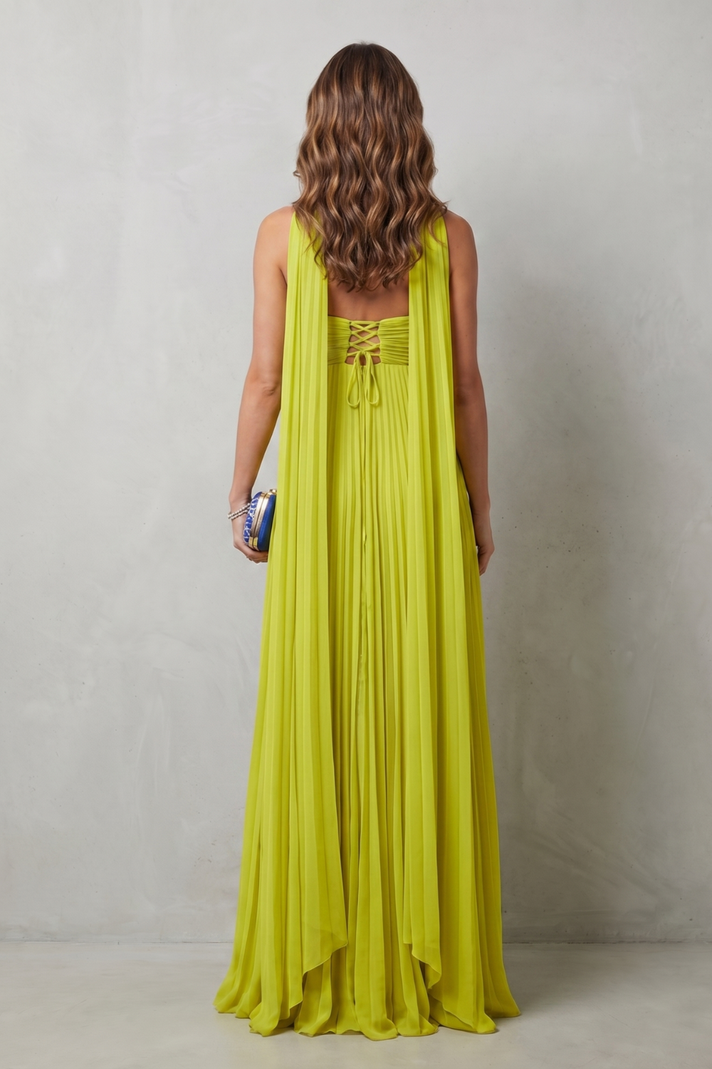 Makayelle – Pleated halter grace – Maxi dress-10747265220951-OLVIA ROSE LONDON